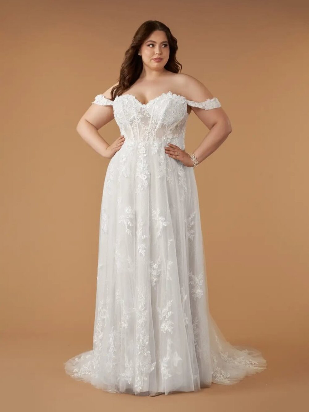 Azazie Florentina Wedding Dress + Matching Cathedral Veil